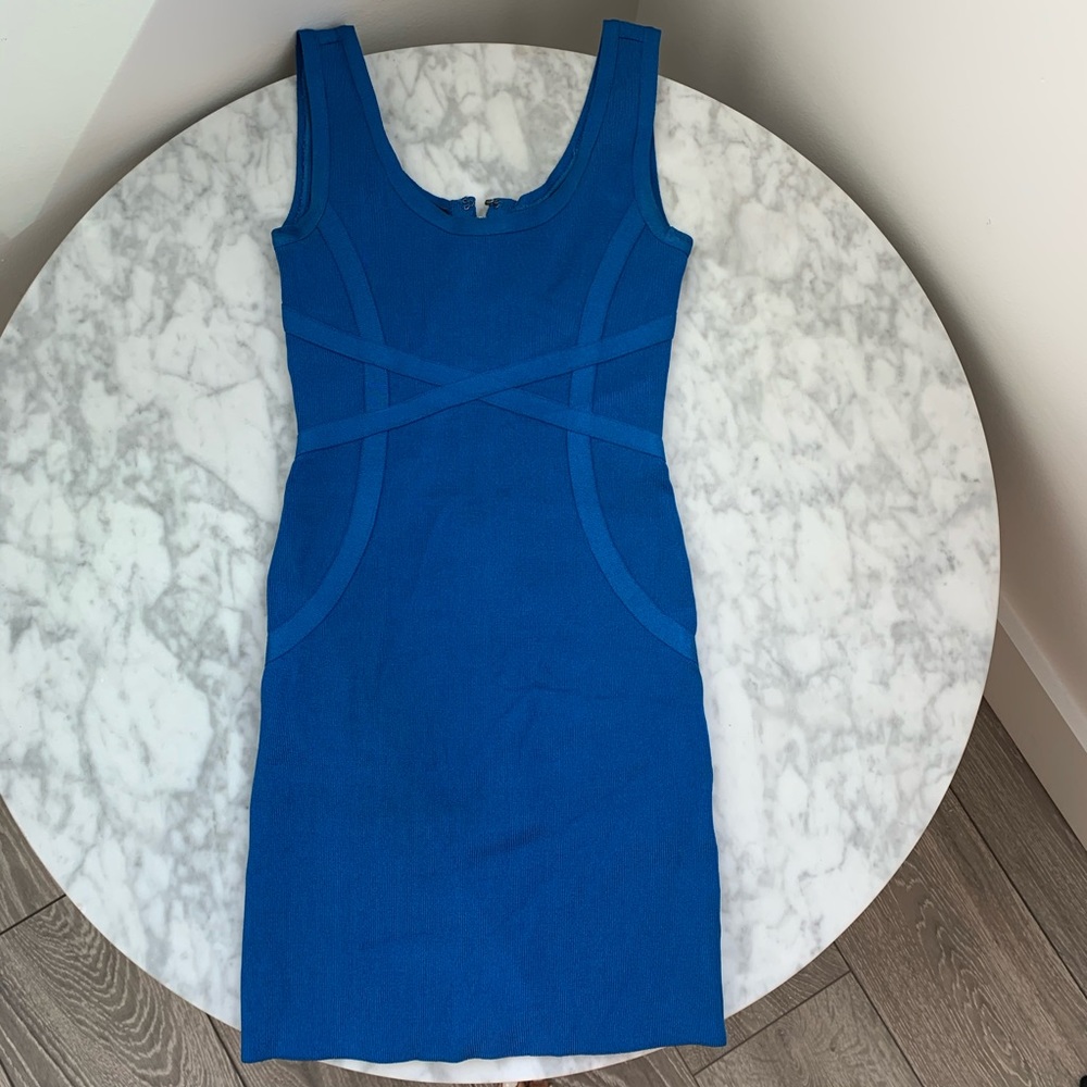 Blue bebe Bodycon Dress